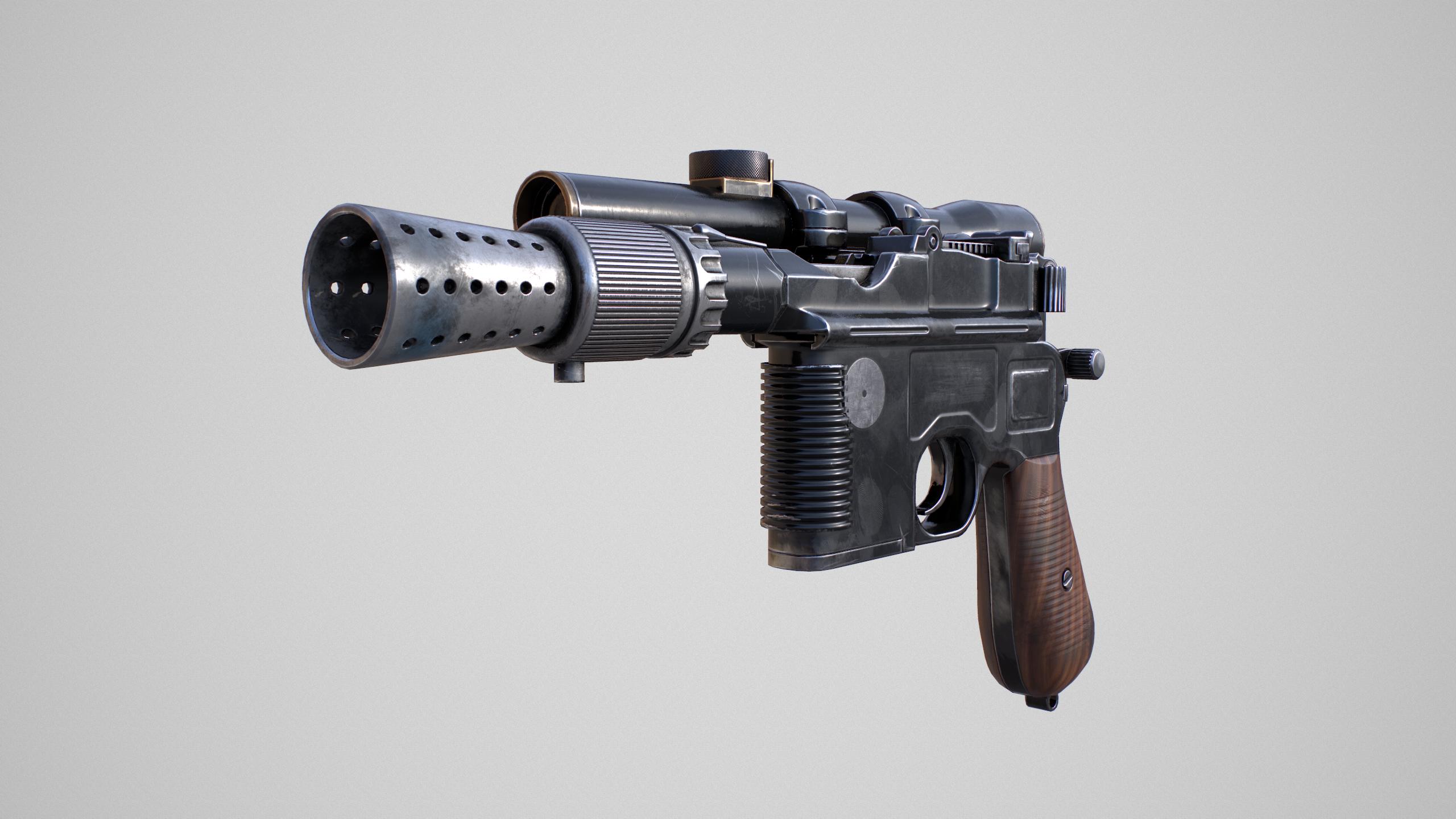 Render of a DL-44 blaster