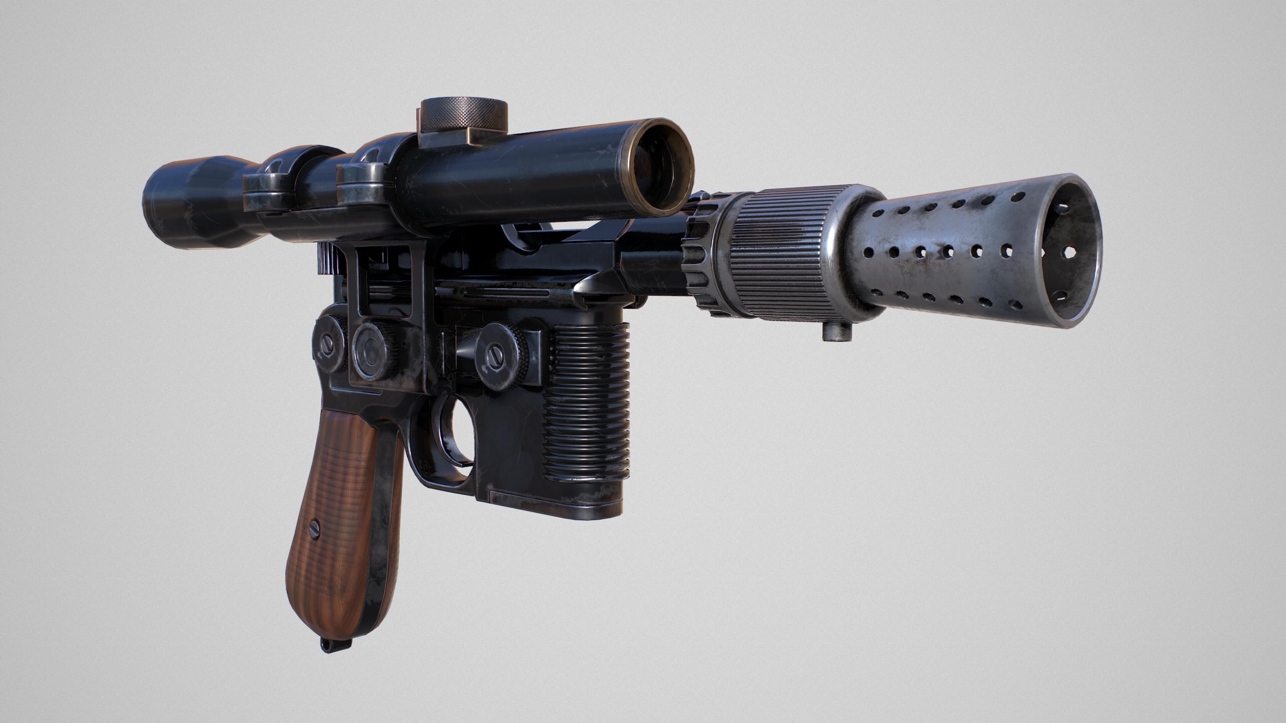 Render of a DL-44 blaster