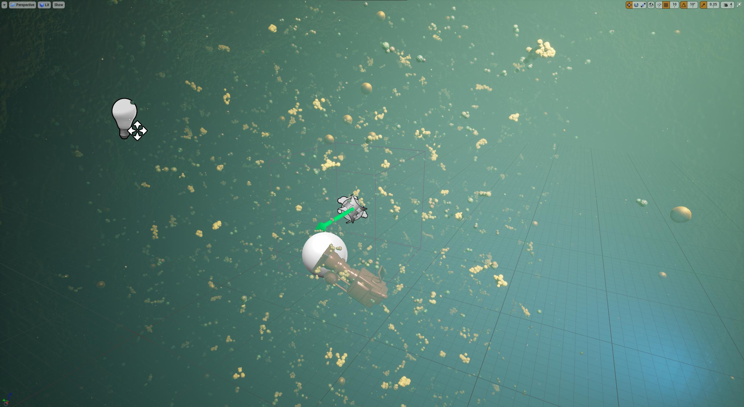 A render of virtual microbes