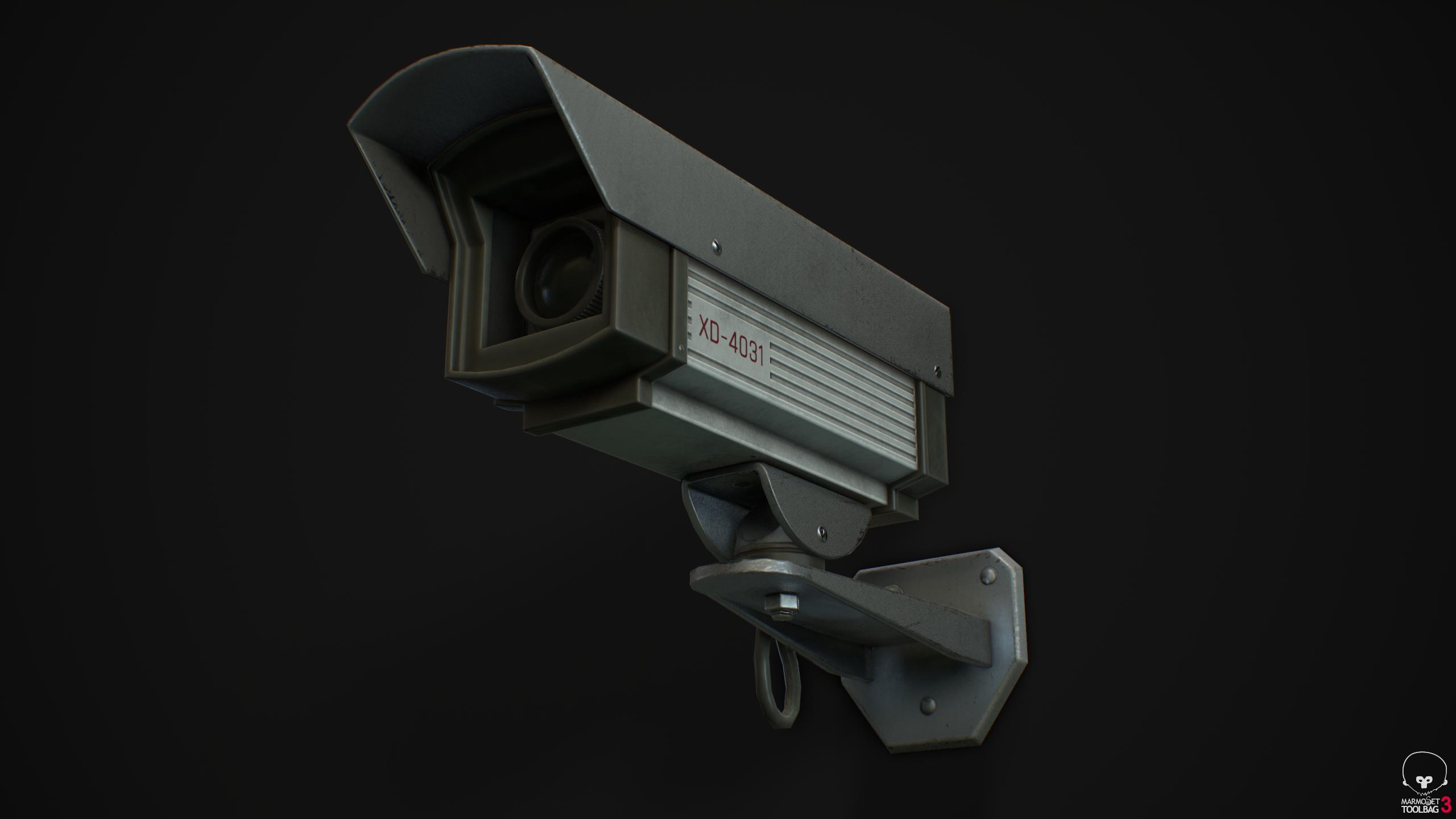 Render of a security camera